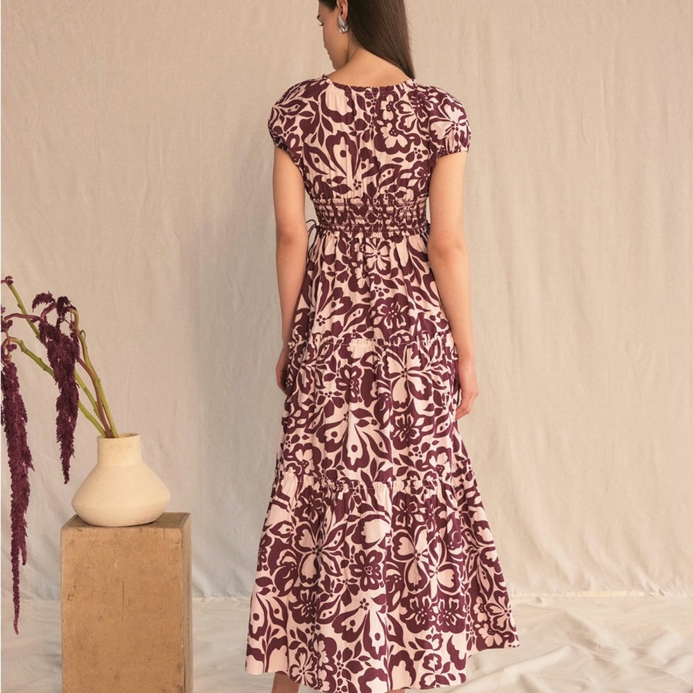 SAYLOR Burgundy Floral Maxi Dress - Picture 2 of 7